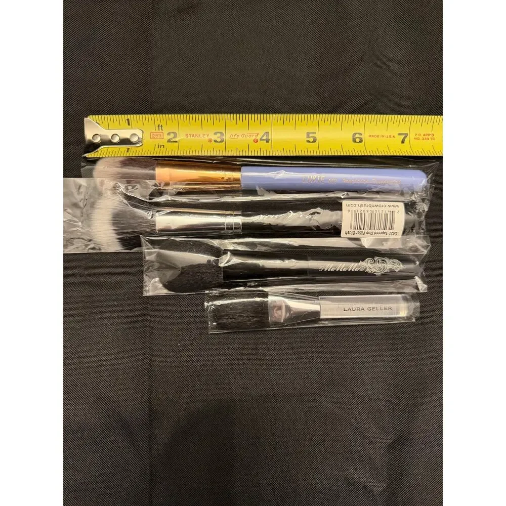 Brand new, factory-sealed premium cosmetic 4-piece complexion face brush set